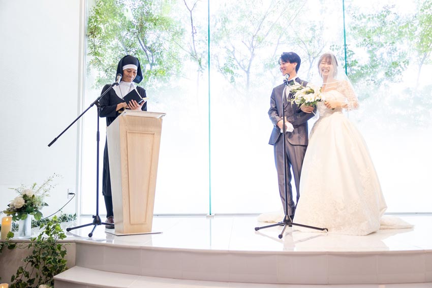 挙式はご友人にご協力いただき、人前式で執り行われました。｜長崎県島原市の結婚式場 ザ・マーキーズ（ウェディング石川）ウエディング